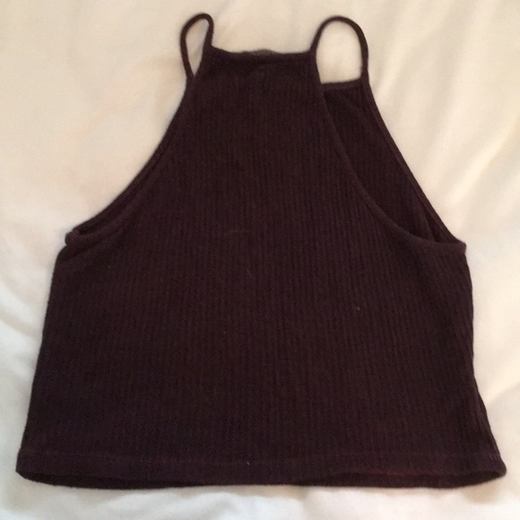 Ribbed Knit Maroon Halter Top from Brandy Melville - Picture 5 of 5